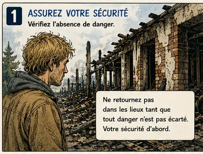 Après un incendie : premiers réflexes et sécurité avant l'expertise