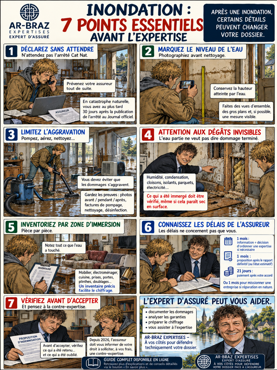 Conseils AR-BRAZ Expertises après une inondation