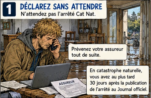 Après une inondation : déclarer rapidement le sinistre à son assurance